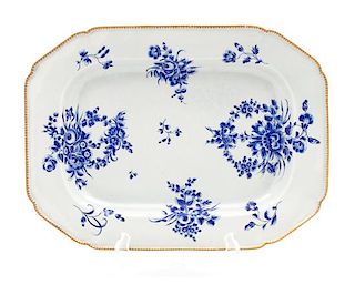 A Worcester Porcelain Platter Length 13 x width 10 inches.