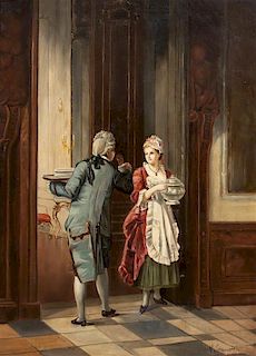 Attilio Simonetti, (Italian, 1843-1925), The Maid and Butler