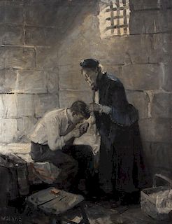 Artist Unknown, (Early 20th Century), Woman Comforts Prisoner