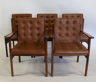 MIDCENTURY. Brazilian Rosewood And Leather