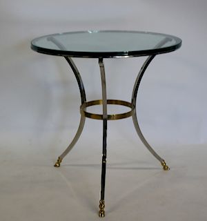 Vintage and Quality Brass and Steel Table.