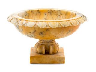A Continental Alabaster Bowl Diameter 8 1/2 inches.