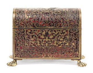 A Napoleon III Boulle Table Casket Width 10 1/4 inches.