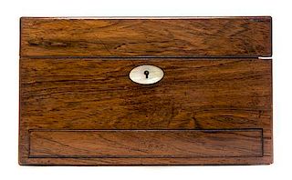 An Edwardian Rosewood Dressing Box Width 11 1/4 inches.