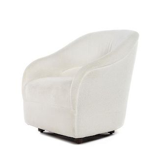 A Contemporary Upholstered Tub Chair Height 31 1/4 inches.
