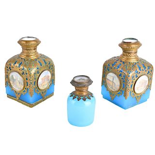 Three French Opaline Bottles