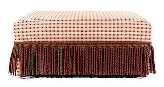 A Contemporary Upholstered Ottoman Width 41 inches.