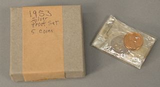 1953 U.S. proof set in original box and cellophane wrappers, investment quality.