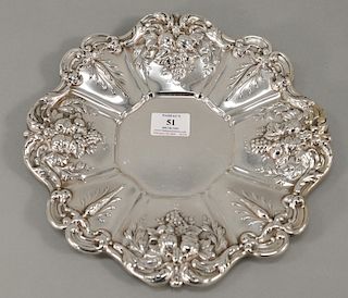 Francis I Reed & Barton sterling silver plate. dia.11 1/2 in., 17.5 t oz.