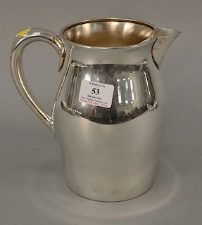 Reed & barton sterling silver pitcher (small dents). ht. 7 1/2 in., 22 t oz.