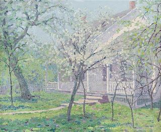 Margaret Goddard Carlson, (American, 1882-1964), Trees in Bloom, circa 1905