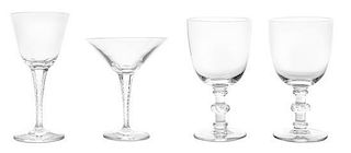 A Set of Ten Lalique Champagnes Height 5 5/8 inches.
