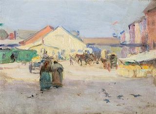 Mabel May Woodward, (American, 1877-1945), Going to the Market