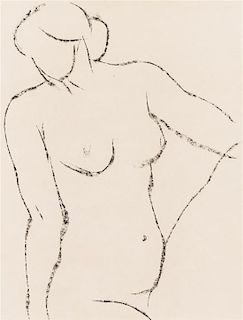John Storrs, (American, 1885-1956), Female Nude