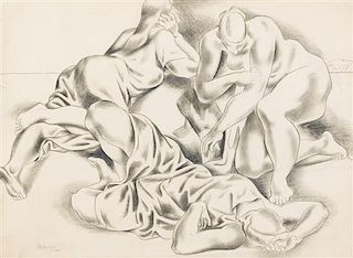 Jan Matulka, (Czech/American, 1890-1972), Three Reclining Figures