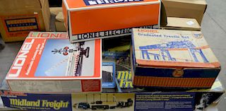 Group of Lionel train and accessories all in original boxes, Midland Freight train, operating Freight station, operating coal loader...