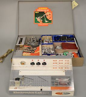 Two Lionel pieces to include Lionel 444 construction set in original box along with electronics-lab Mark II 3201.