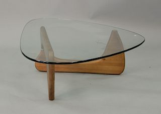Noguchi style coffee table. ht. 15 in. top: 37'' x 50''