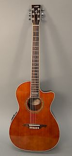 Abraham Wechter custom Nashville guitar, model #NV-5413 CEBR, in fitted case with Fishman preamp component.