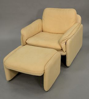 DeSede Turner LTD. leather chair and ottoman. ht. 27 in., wd. 30 in.