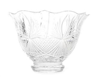 A Waterford Cut Glass Center Bowl Diameter 11 3/4 inches.