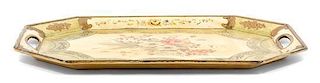A Lacquered Tray Width 19 inches.
