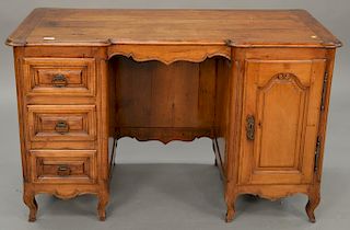 Louis XV desk/vanity, fruitwood, drawers restored, 18th century. ht. 31 1/2 in., top: 24 1/4" x 51"