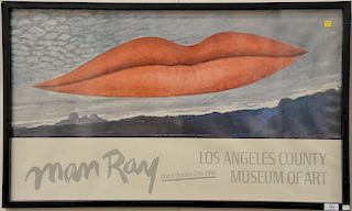Man Ray museum advertising poster, Los Angeles County Museum of Art 1966, pencil signed lower right #5 of 15. 22 3/4" x 37 1/2"