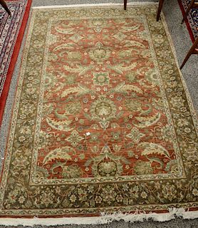 Two Oriental throw rugs. 3'9" x 5'7" and 5'2" x 7'