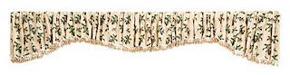 A Glazed Cotton Valance Width 11 feet 3 inches.