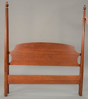 Stickley cherry Queen size four post bed. ht. 74 in., wd. 63 in.