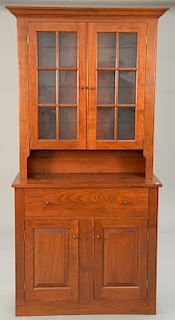 D.R. Dimes cherry two part hutch. ht. 80 in., wd. 39 in.