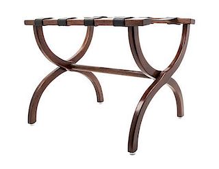 A Contemporary Mahogany Luggage Rack Height 17 1/4 inches.