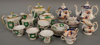 Two tray lots to include Gaudy Dutch tea set with a teapot, sugar, creamer, and four cups and saucers, 19th century (some as is) and...