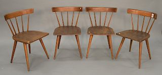 Four Paul McCobb Planner Group dining chairs.