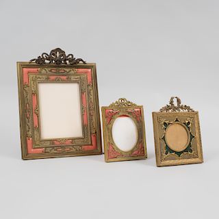 Three Louis XVI Style Gilt-Metal Picture Frames