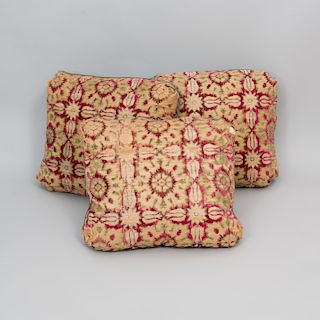 Three Cut Silk Velvet Pillows