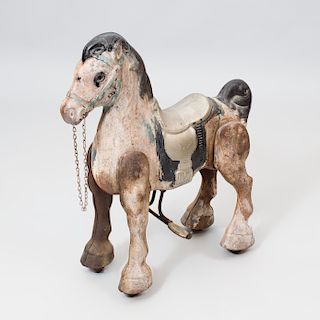 Painted Cast Iron Child's Horse