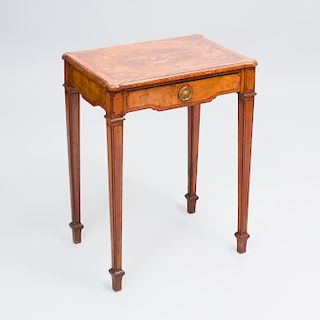 Louis XVI Style Marquetry Side Table à Écrire