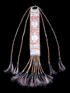 Sioux Fully Quilled Hair Drop 19th Century