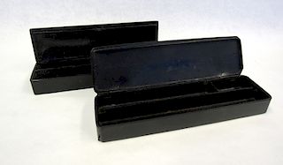 Two Chinese Lacquered Brush Boxes.