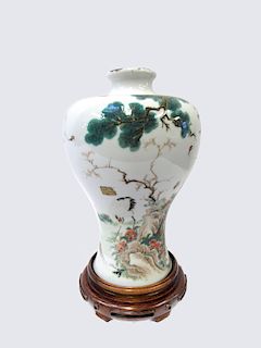Meiping Vase, Cranes Among Pines. Daoguang.