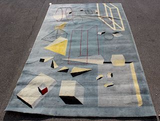 Edward Fields Signed And Dated Abstract Carpet.