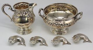 SILVER. Assorted Grouping of Silver Hollow Ware