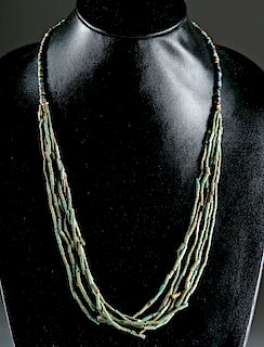 Egyptian Beaded Faience Multi-Strand Necklace