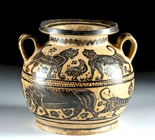 Corinthian Pottery Vessel with Animals w/ TL
