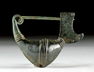 Etruscan Bronze Navicella Fibula