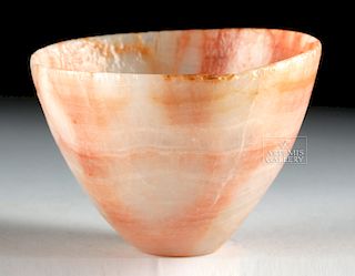 Beautiful Bactrian Banded Alabaster Stone Cup