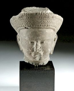 Khmer Sandstone Head of Vishnu