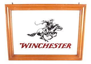 Original Winchester Dealer Advertising Mirror
